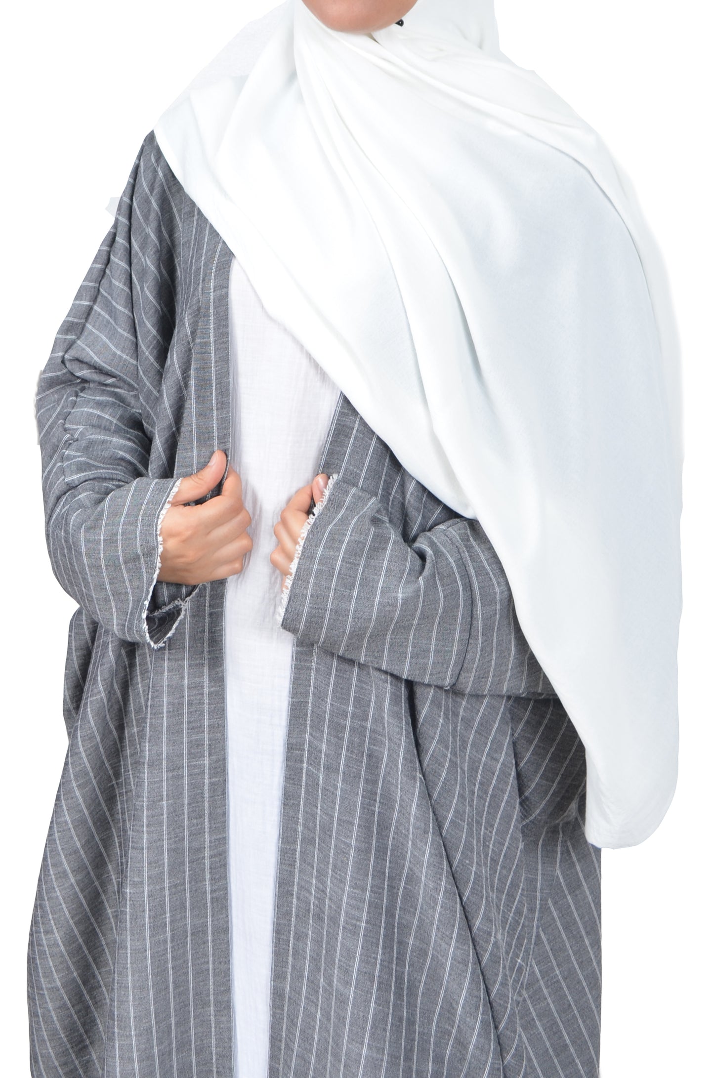 JUDE - Élégance naturelle en abaya ouverte